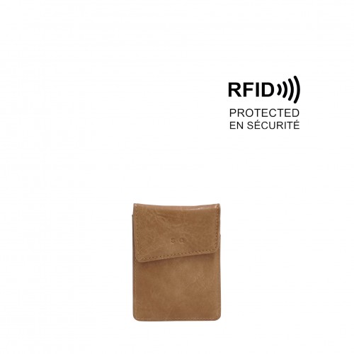 Alora Card Holder - Dark Sand 